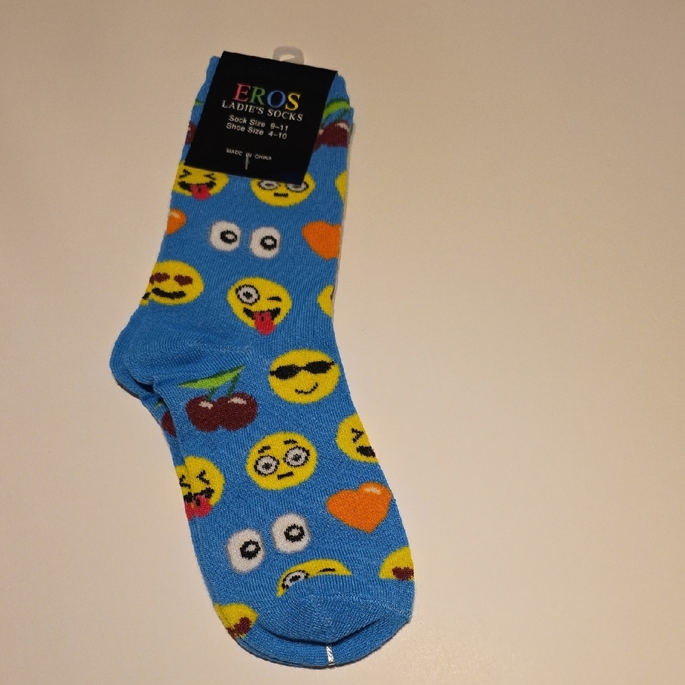 Blue Emoji Socks
